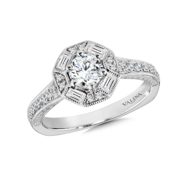 14K White Gold 0.31ct Diamond Engagement Ring
