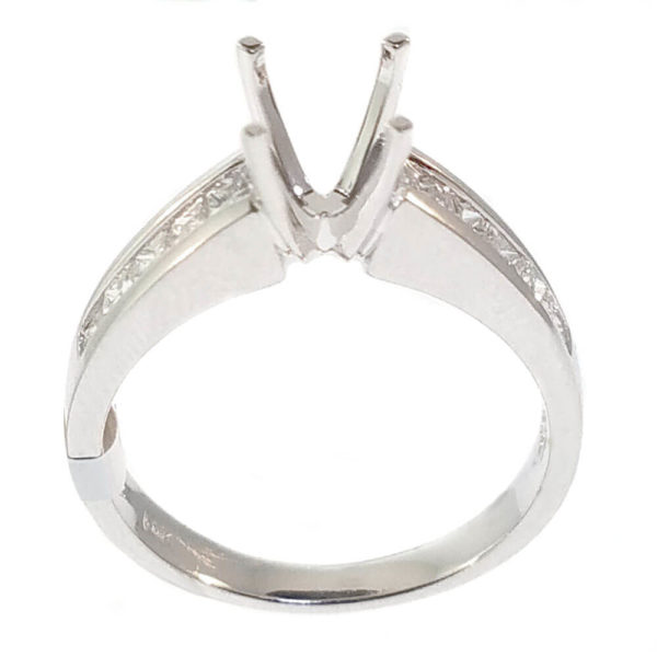 14K White Gold 0.60ct Diamond Semi-Mount Engagement Ring