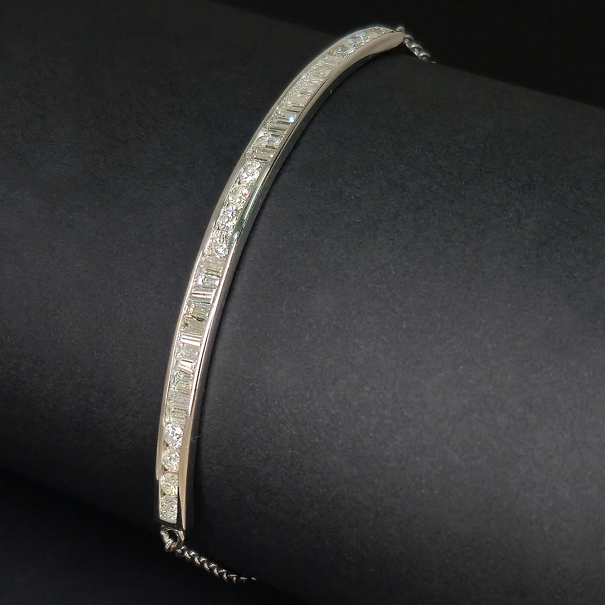 14K White Gold Diamond Fantasy Bracelet - Image 2