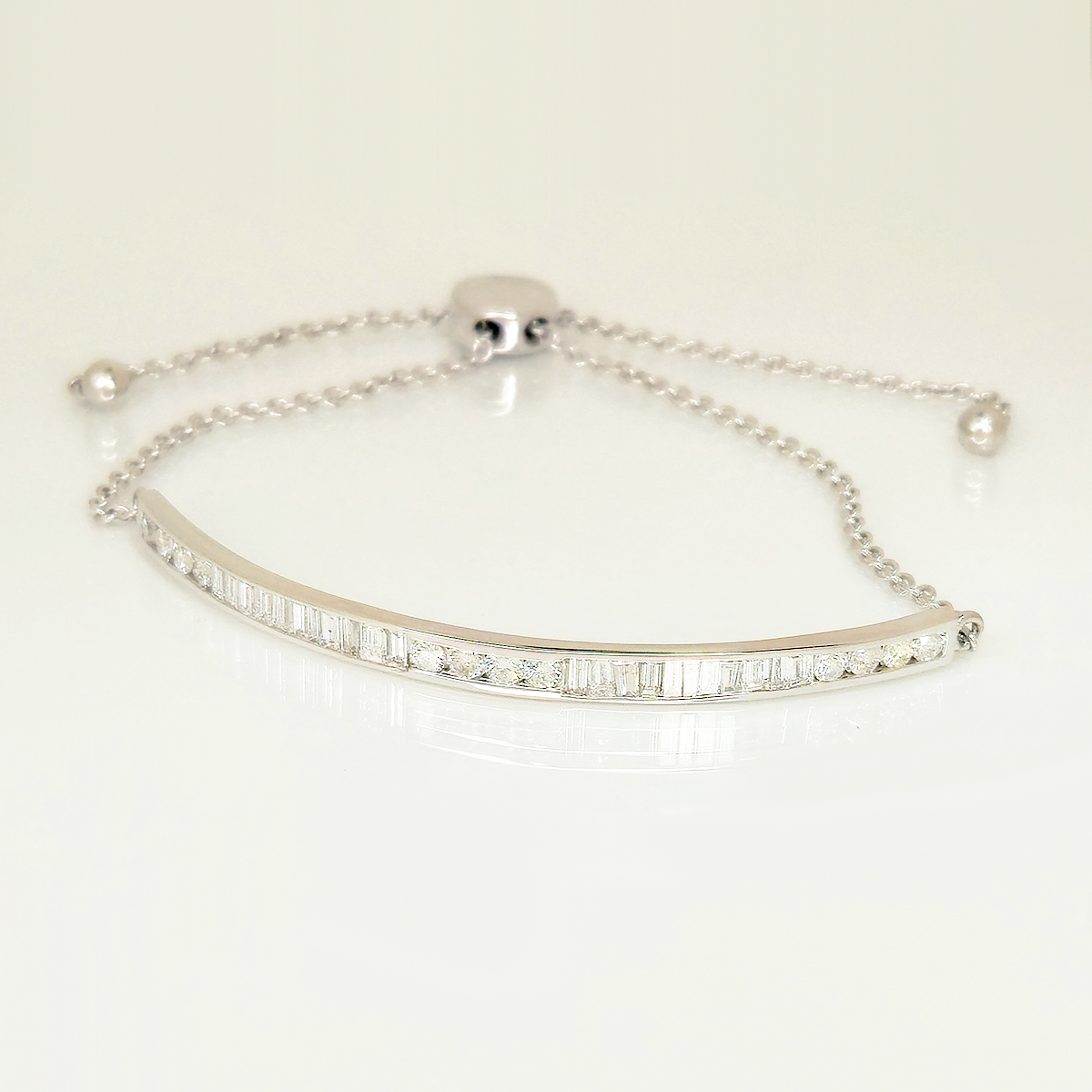 14K White Gold Diamond Fantasy Bracelet - Image 4