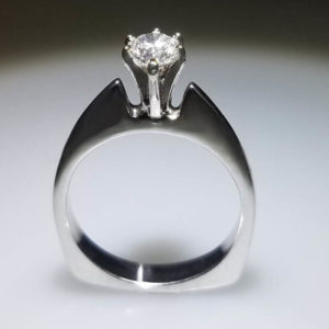 14K White Gold .50ct Daimond Engagement Ring