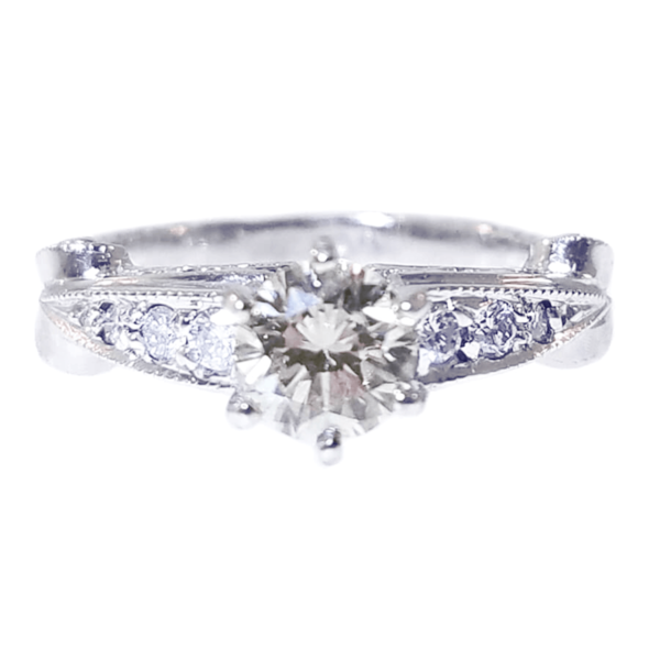 14kt White Gold 0.66ct Diamond Engagement Ring