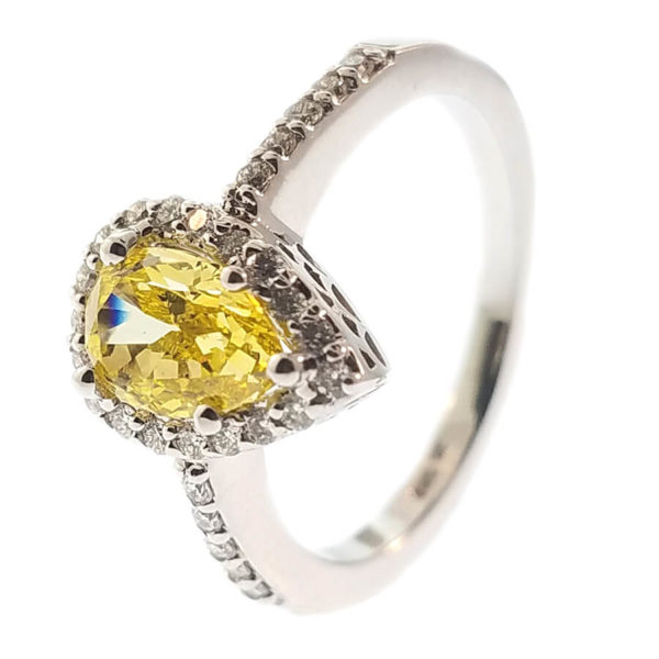 14K White Gold 1.24ct Diamond Engagement Ring