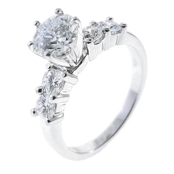 14K White Gold 1.64ct Diamond Engagement Ring