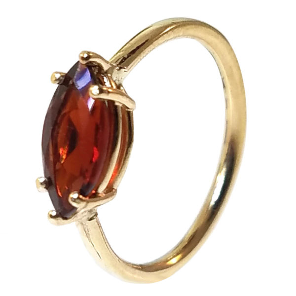 14kt Yellow Gold “Skinny” Ring with Garnet
