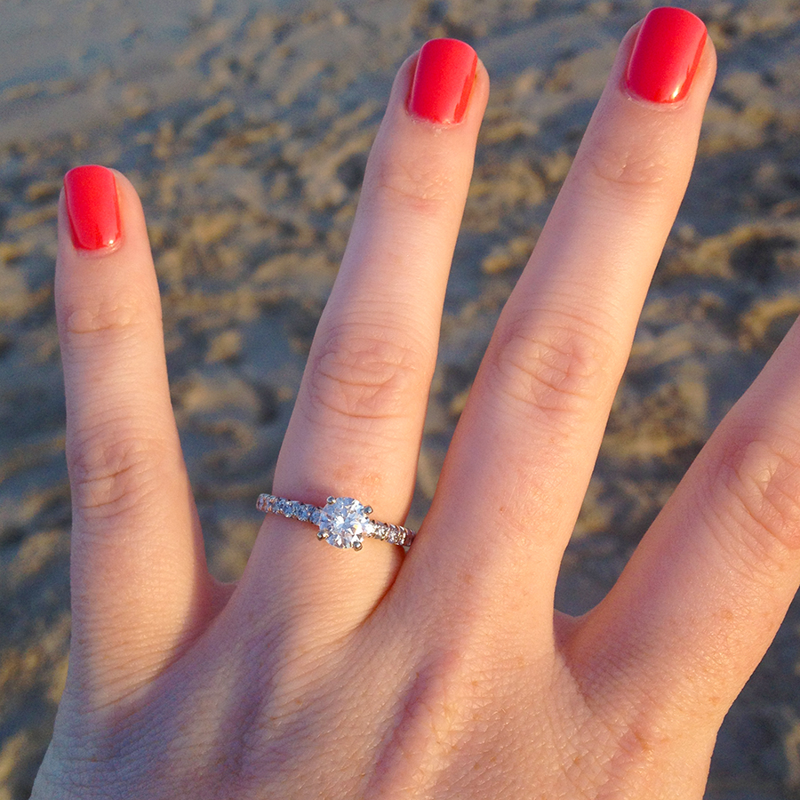Engagement ring photo - Matt & Heather - Ocean City, NJ