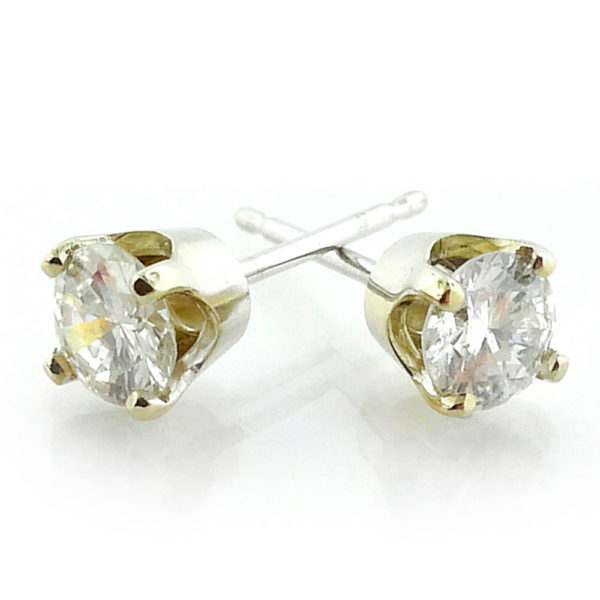 14K Yellow Gold 0.62ct Diamond Stud Earrings