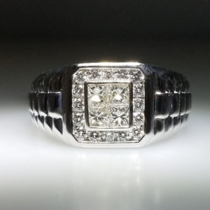 Gent's 14K White Gold 1.20ct Diamond Ring