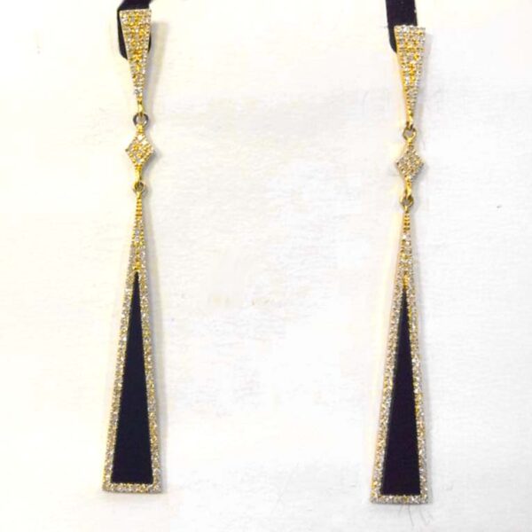 Onyx and Diamond earrings