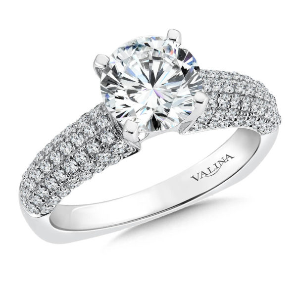 14K White Gold 0.81ct Diamond Engagement Ring