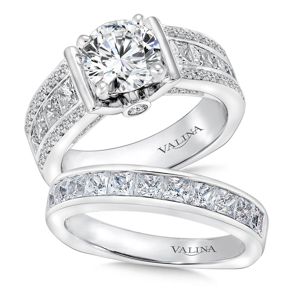 14K White Gold Mens Diamond Wedding Ring 0.44ct 004711