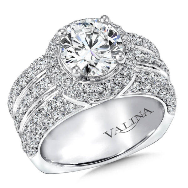 14K White Gold 0.56ct Diamond Engagement Ring