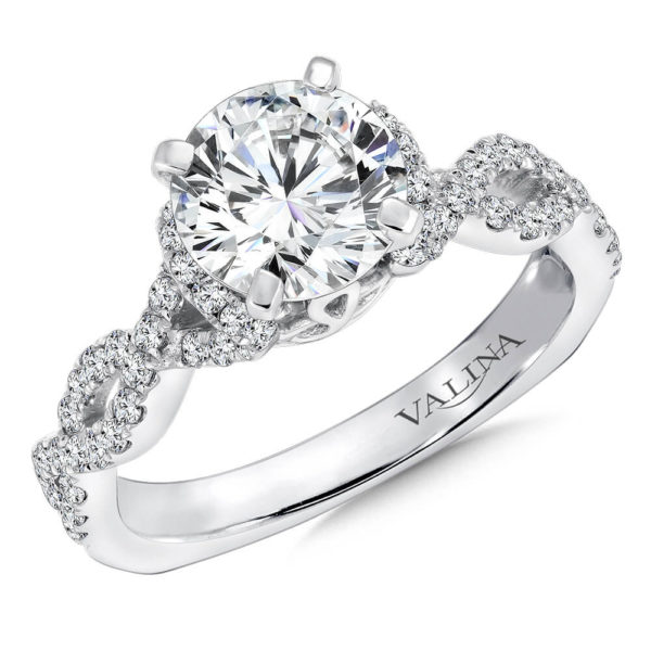 14K White Gold 0.47ct Diamond Engagement Ring