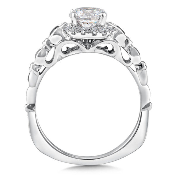 14K White Gold 0.ct Diamond Engagement Ring 0.75ct center
