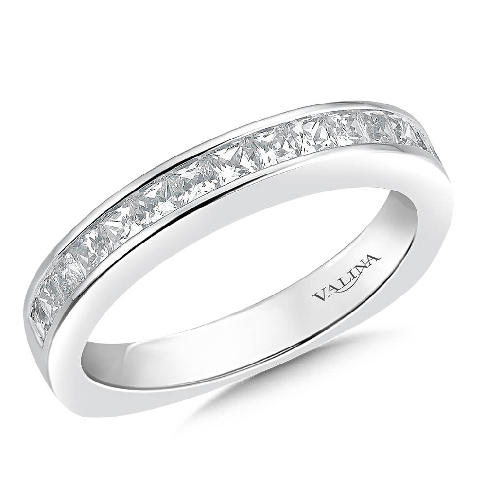 14K White Gold 0.68ct Diamond Wedding Band | More Than Just Rings