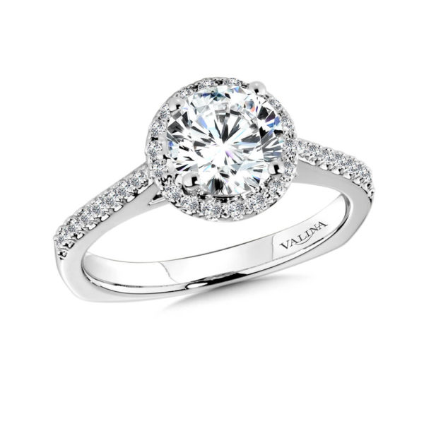 14K White Gold 0.21ct Diamond Engagement Ring