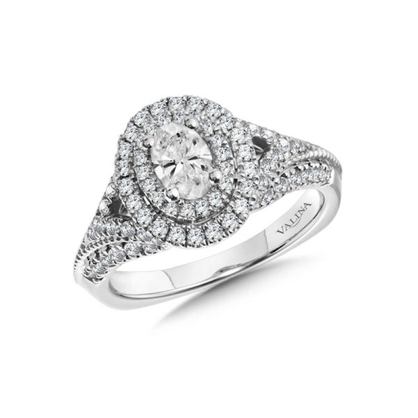 14K White Gold 0.68ct Diamond Engagement Ring