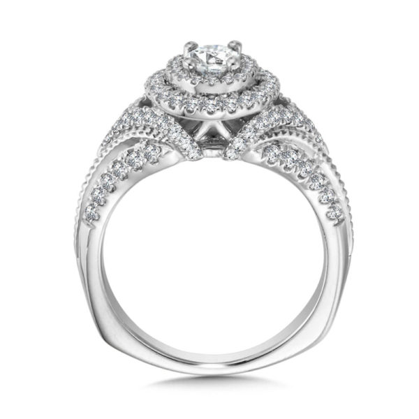 14K White Gold 0.68ct Diamond Engagement Ring