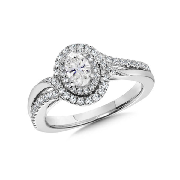 14K White Gold 0.36ct Diamond Engagement Ring