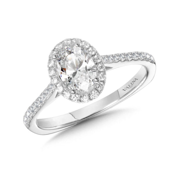 14K White Gold 0.23ct Diamond Engagement Ring