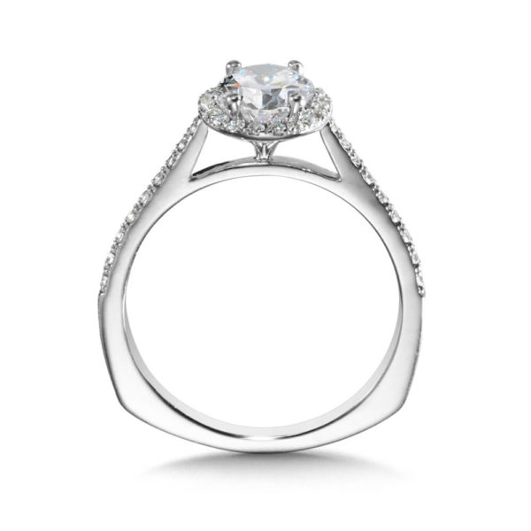 14K White Gold 0.24ct Diamond Engagement Ring