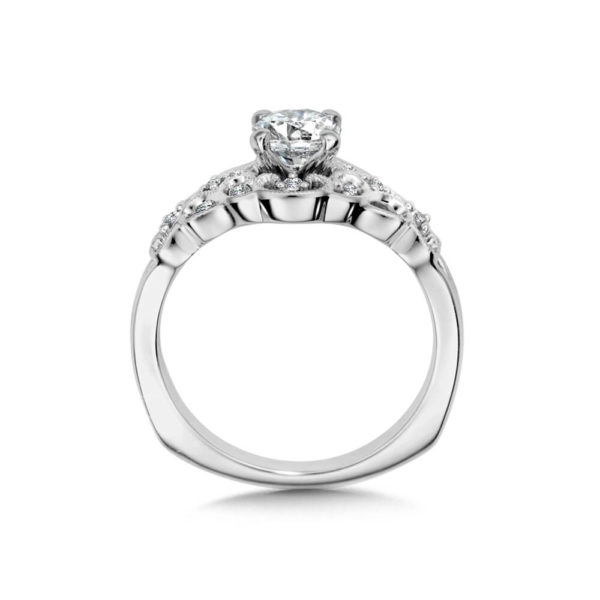 14K White Gold 0.07ct Diamond Engagement Ring