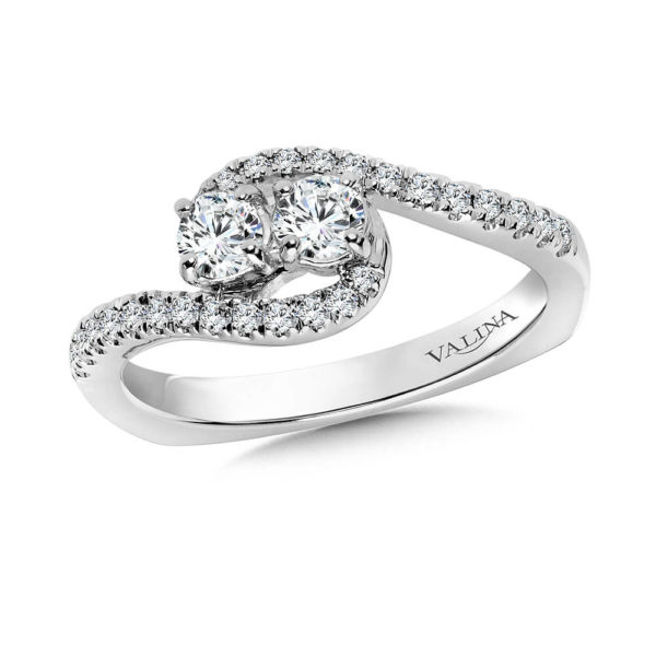 14K White Gold 0.46ct Diamond Engagement Ring