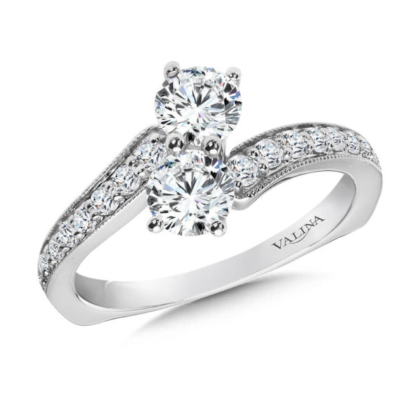 14K White Gold 0.97ct Diamond Engagement Ring